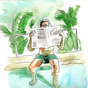 newspaper hot tub - Jai Granofsky